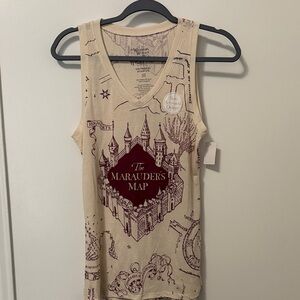 Universal Cream and Maroon Marauder's Map Tank Top